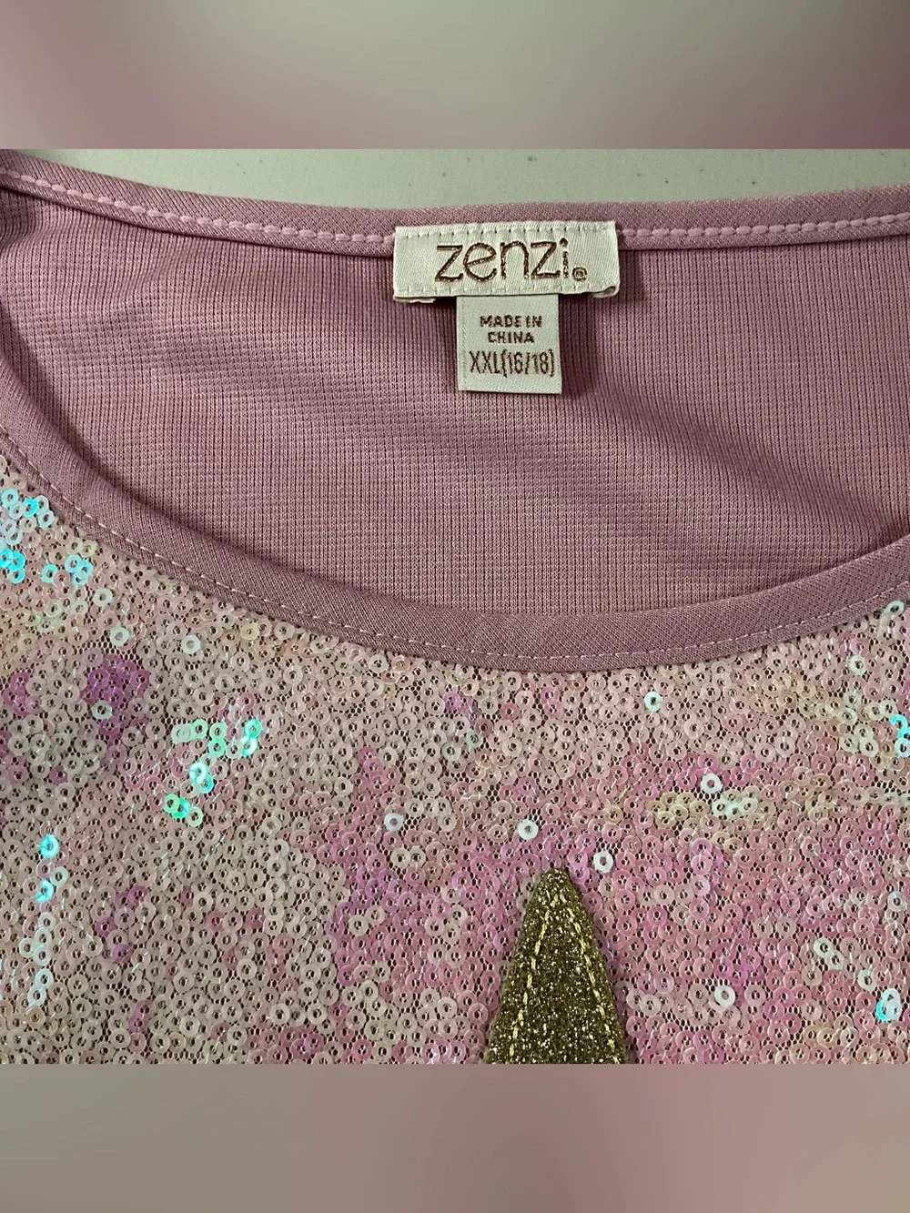 Girls' Pink Sequin Unicorn Tulle Dress